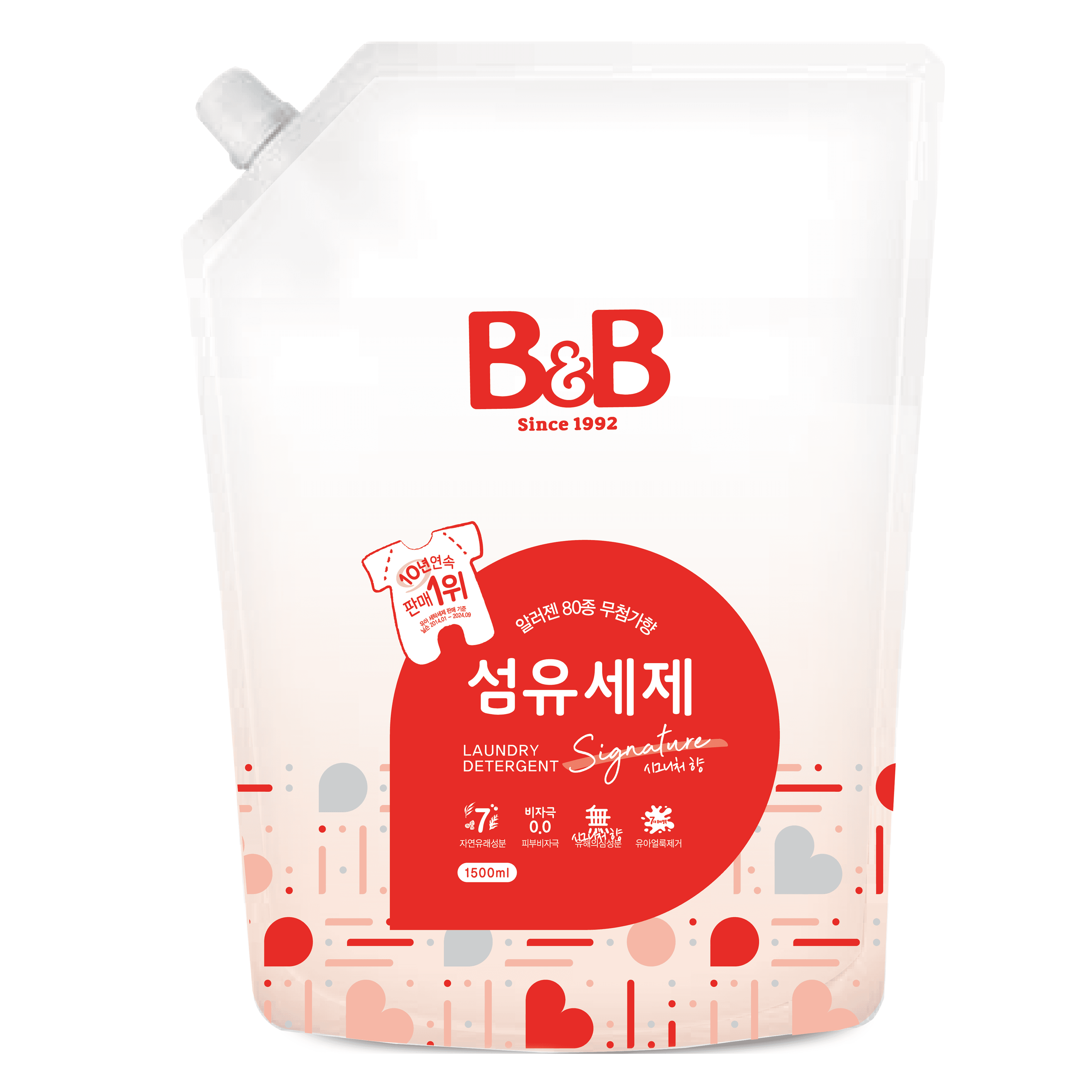 비앤비 유아 섬유 세제 알러젠프리향 캡리필형