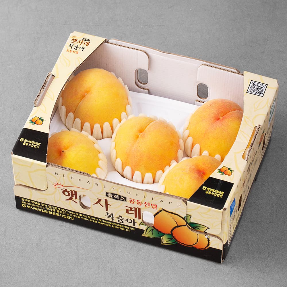햇사레 GAP 당도선별 부드러운 황도복숭아, 1.8kg(5-8과), 1박스