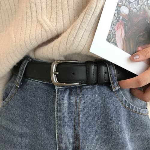 여성 벨트 데일리 여자 가죽 허리띠 심플 밸트